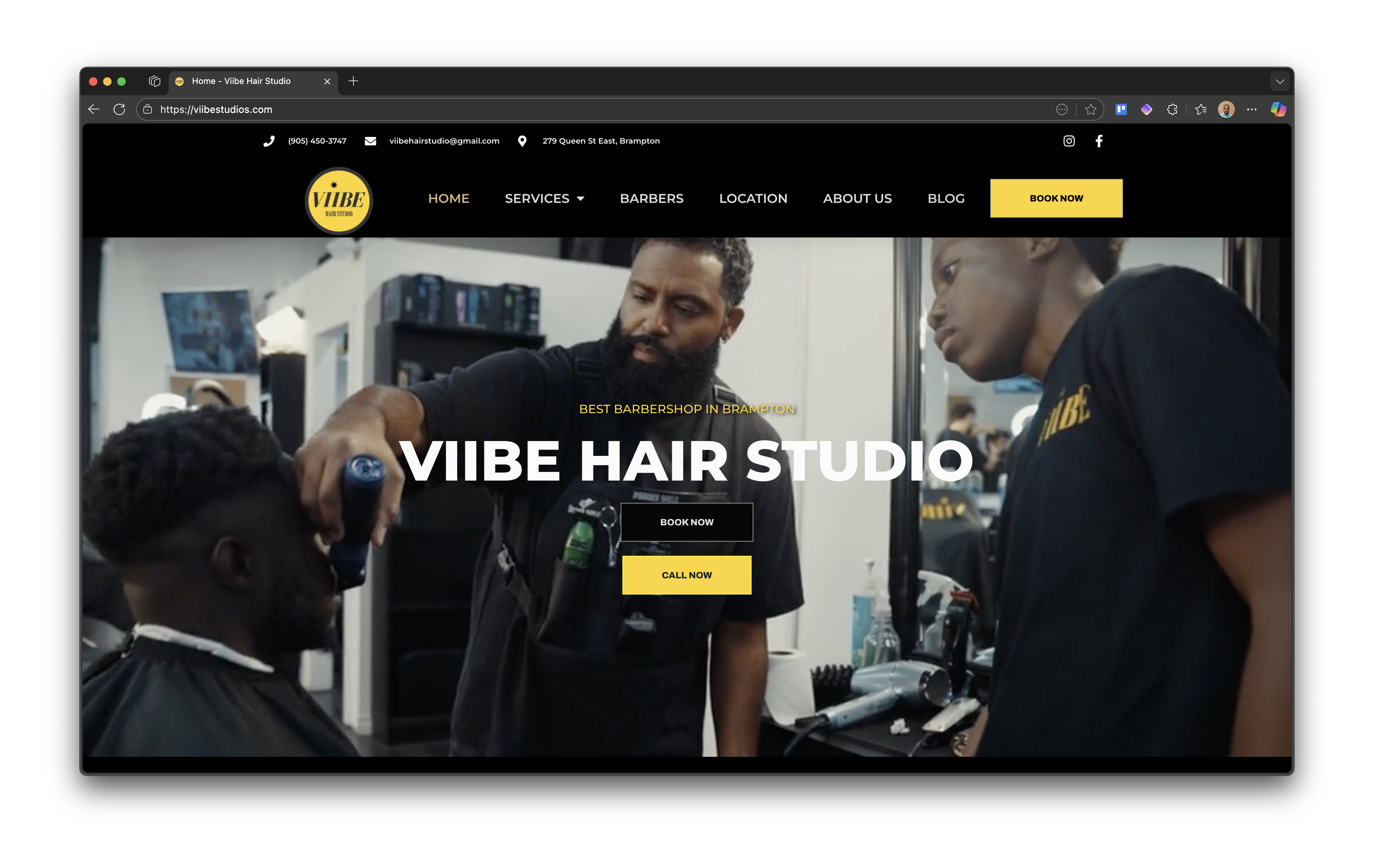 Viibe Hair Studios Website